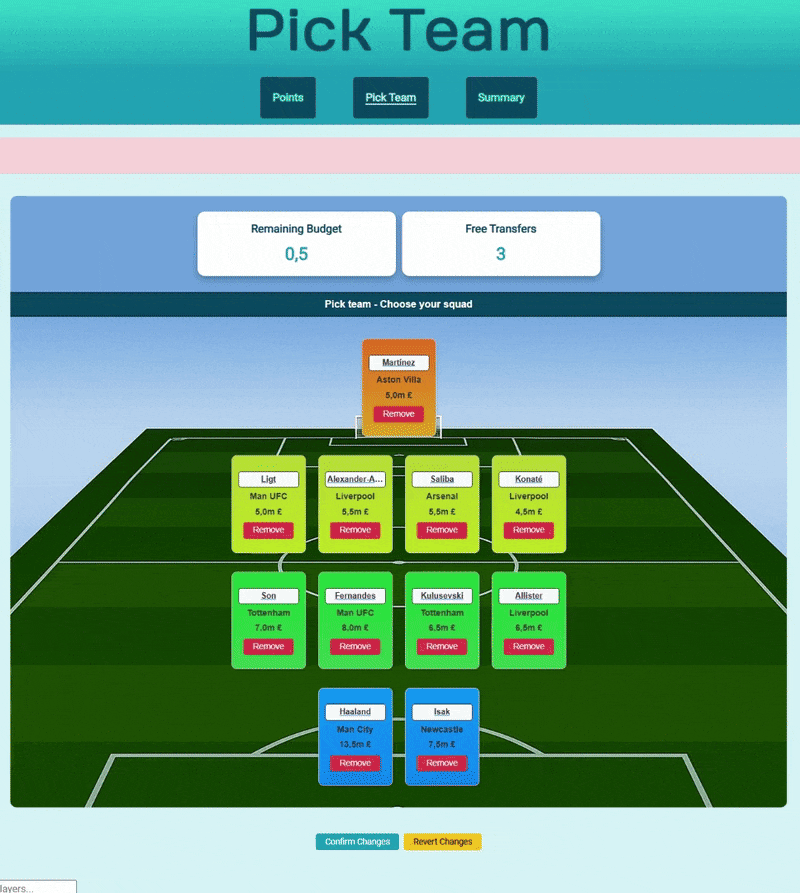 Gif showing how to set captain