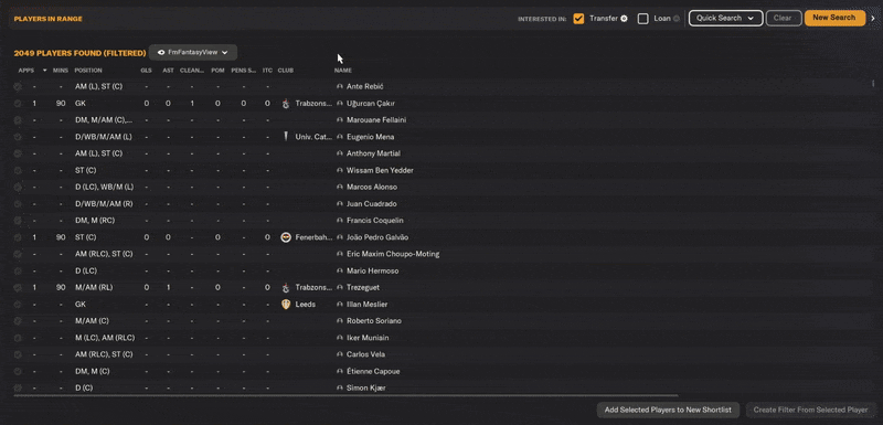 FM import filter process
